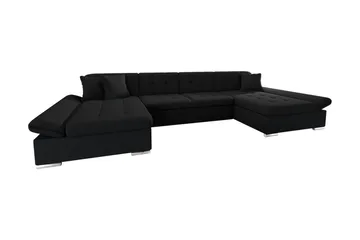 Dewitt 3-seter Sovesofa i Stoff - Svart - Møbler - Sofaer - Sovesofaer