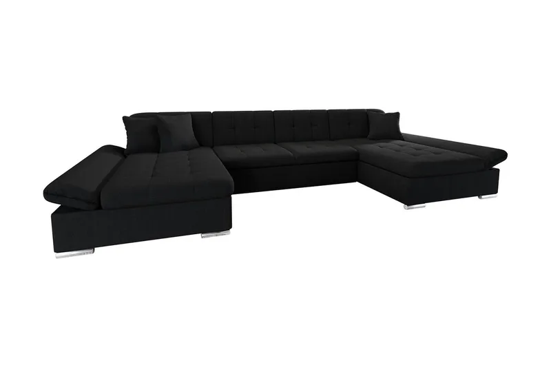 Dewitt 3-seter Sovesofa i Stoff - Svart - Møbler - Sofaer - Sovesofaer