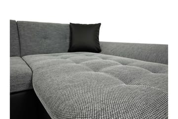 Dewitt 4-seter Universell Hjørnesofa med Divan og Sjeselong i Fløyel - Grå - Møbler - Sofaer - Sovesofaer