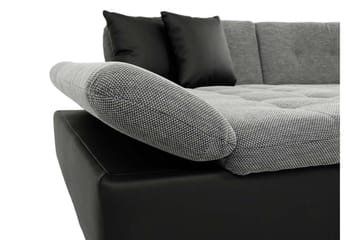 Dewitt 4-seter Universell Hjørnesofa med Divan og Sjeselong i Fløyel - Grå - Møbler - Sofaer - Sovesofaer