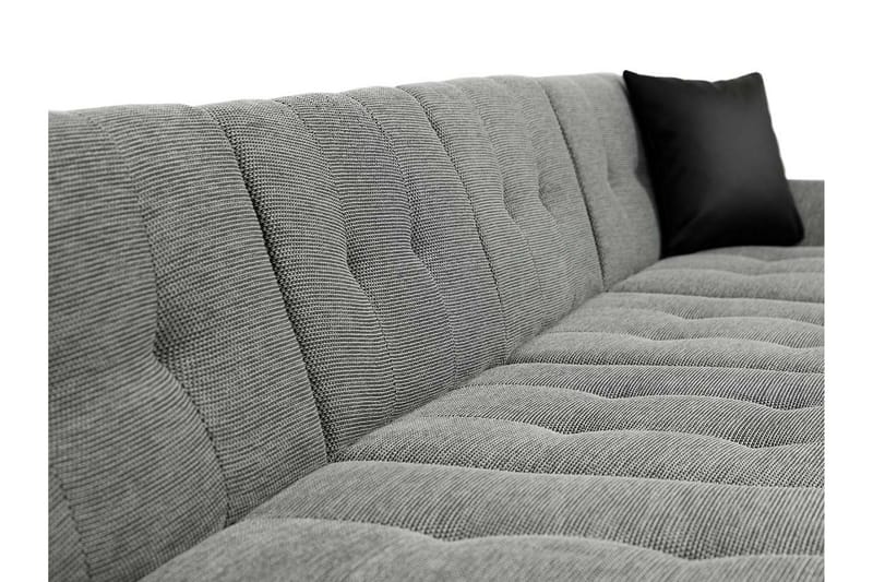 Dewitt 4-seter Universell Hjørnesofa med Divan og Sjeselong i Fløyel - Grå - Møbler - Sofaer - Sovesofaer