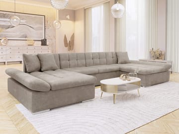 Dewitt 5-seters U-formet Sovesofa - Mørk beige - Møbler - Sofaer - Sovesofaer