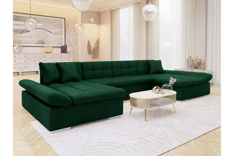 Dewitt Sovesofa Dubbeldivan 5-sits - Grønn - Møbler - Sofaer - Sovesofaer