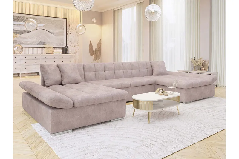 Dewitt Sovesofa Dubbeldivan 5-sits - Rosa - Møbler - Sofaer - Sovesofaer