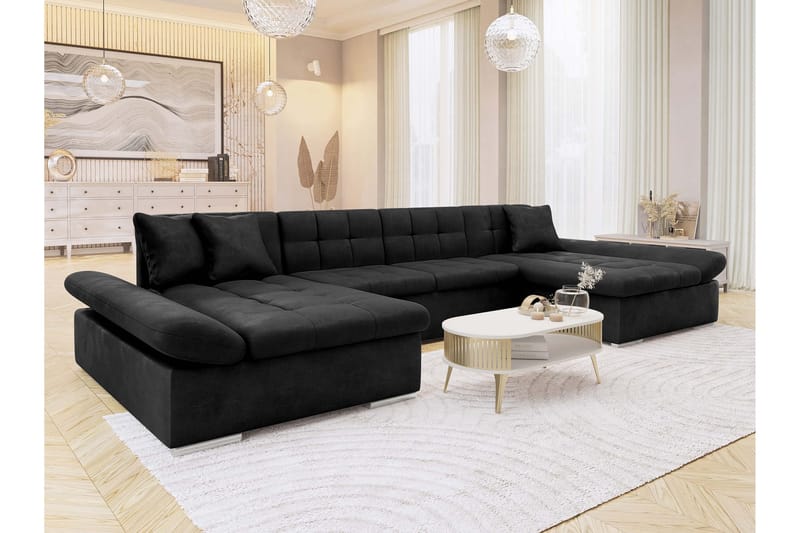 Dewitt Sovesofa Dubbeldivan 5-sits - Svart - Møbler - Sofaer - Sovesofaer
