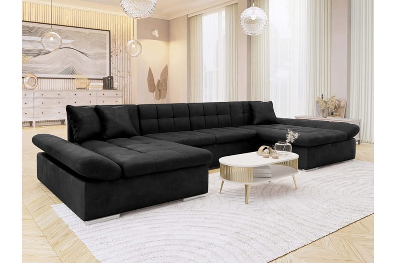 Dewitt Sovesofa Dubbeldivan 5-sits - Svart - Møbler - Sofaer - Sovesofaer