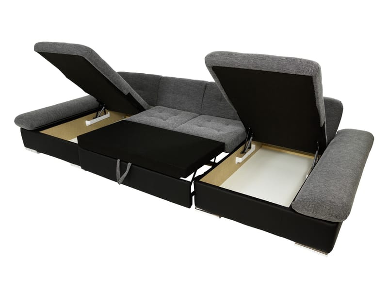 Dewitt Sovesofa med dobbel sjeselong 5-seter - Brun - Møbler - Sofaer - Sovesofaer