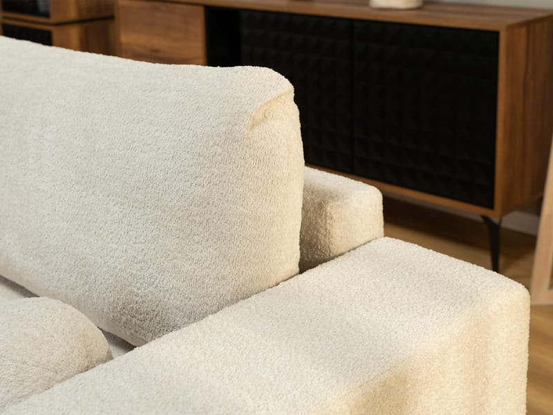 Deylor 3-seters sovesofa med divan - svart - Møbler - Sofaer - Sovesofaer