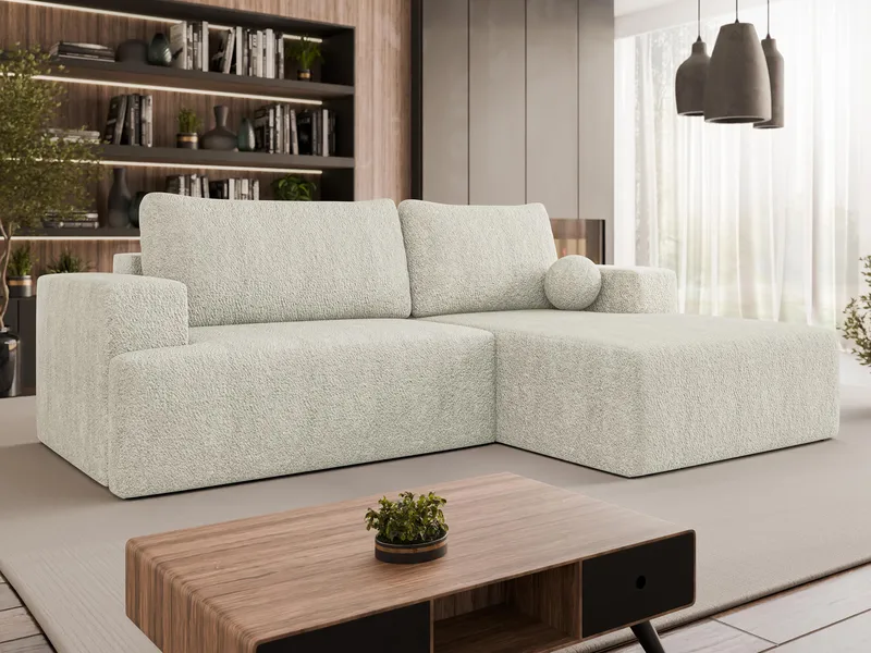 Deylor Sovesofa med sjeselong 3-seter - Beige - Møbler - Sofaer - Sovesofaer