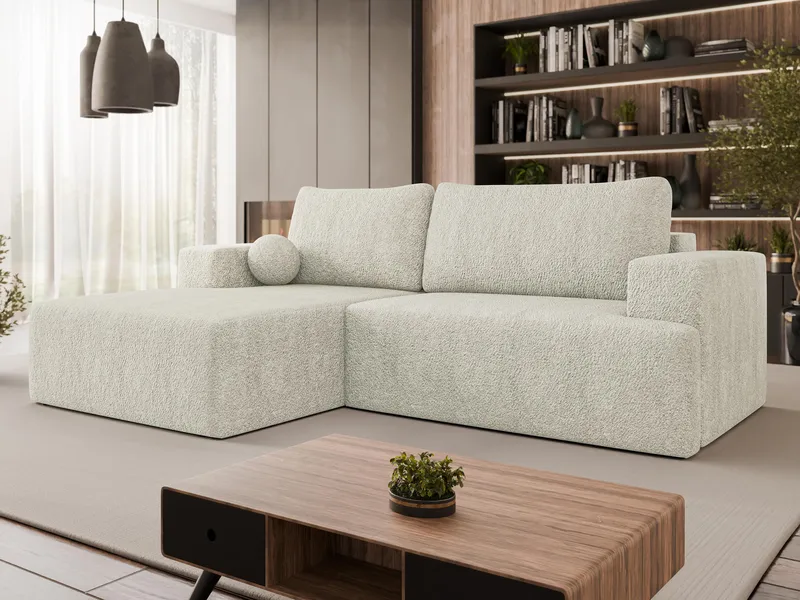 Deylor Sovesofa med sjeselong 3-seter - Beige - Møbler - Sofaer - Sovesofaer