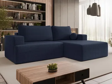 Deylor Sovesofa med sjeselong 3-seter - Blå - Møbler - Sofaer - Sovesofaer