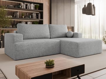 Deylor Sovesofa med sjeselong 3-seter - Grå - Møbler - Sofaer - Sovesofaer