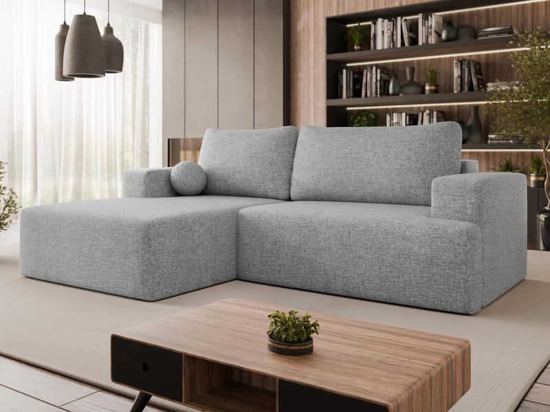 Deylor Sovesofa med sjeselong 3-seter - Grå - Møbler - Sofaer - Sovesofaer