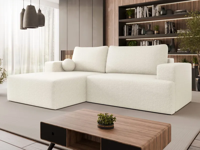 Deylor Sovesofa med sjeselong 3-seter - Hvit - Møbler - Sofaer - Sovesofaer