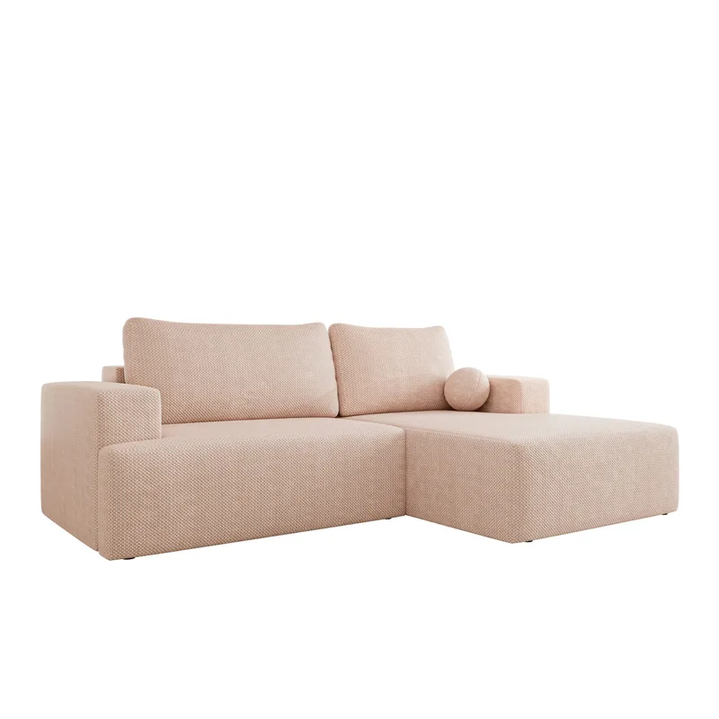 Deylor Sovesofa med sjeselong 3-seter - Rosa - Møbler - Sofaer - Sovesofaer