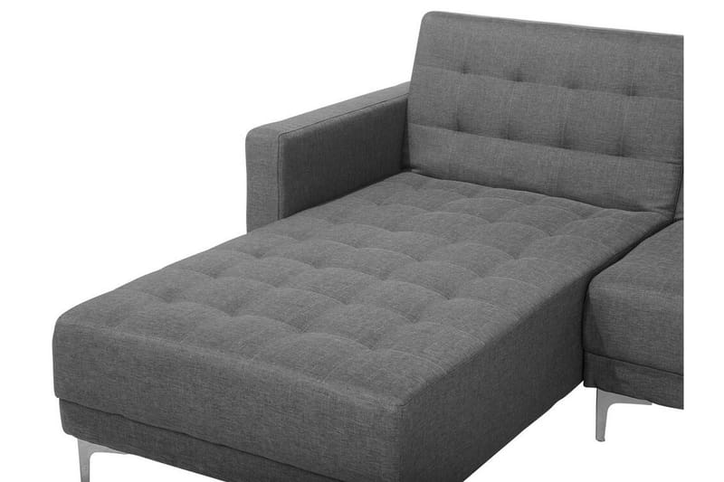 Divansofa 5-seter med sovefunksjon lysegrå ABERDEEN - Grå - Møbler - Sofaer - Sovesofaer