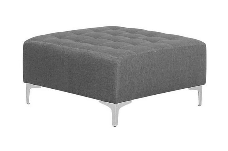 Divansofa med sovefunksjon + fotskammel grå ABERDEEN - Grå - Møbler - Sofaer - Sovesofaer