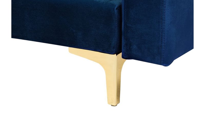 Divansovesofa Stor + Fotskammel Marineblå ABERDEEN - Blå - Møbler - Sofaer - Sovesofaer