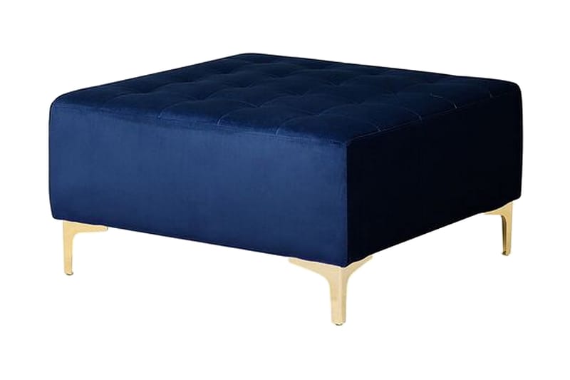 Divansovesofa Stor + Fotskammel Marineblå ABERDEEN - Blå - Møbler - Sofaer - Sovesofaer