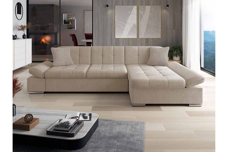 Djerra Sovesofa m. Divan L-formet - Møbler - Sofaer - Sovesofaer