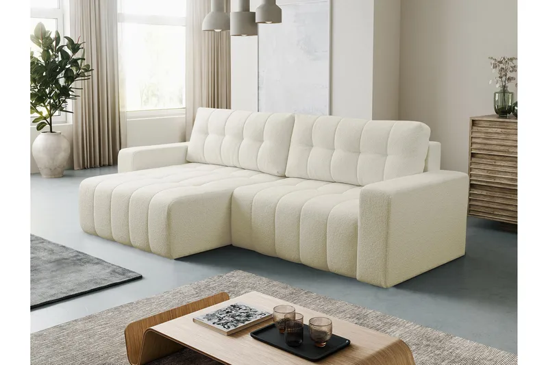 Doryn Sovesofa med Divan 3-seter - Beige - Møbler - Sofaer - Sovesofaer