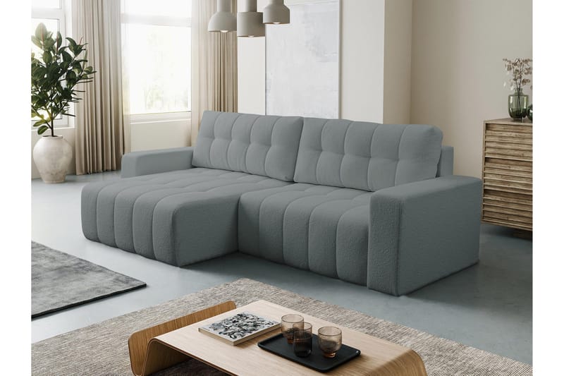 Doryn Sovesofa med Divan 3-seter - Grå - Møbler - Sofaer - Sovesofaer