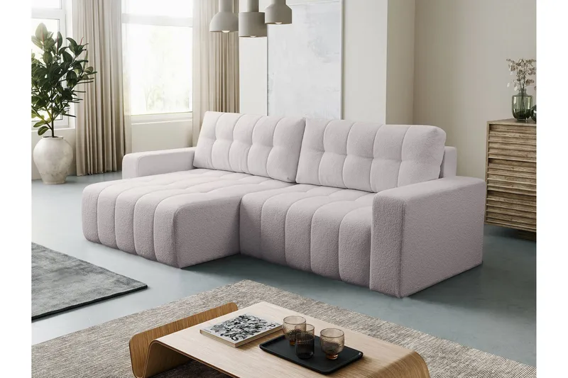 Doryn Sovesofa med Divan 3-seter - Grå - Møbler - Sofaer - Sovesofaer