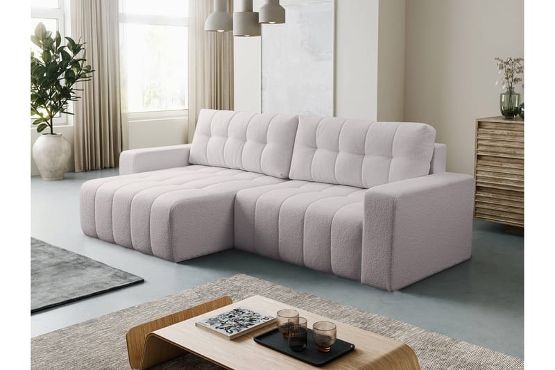 Doryn Sovesofa med Divan 3-seter - Grå - Møbler - Sofaer - Sovesofaer