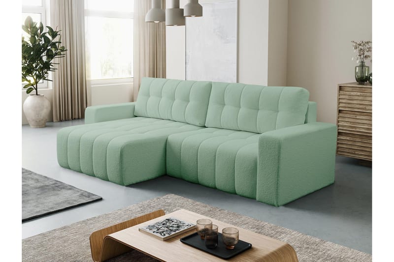 Doryn Sovesofa med Divan 3-seter - Grønn - Møbler - Sofaer - Sovesofaer