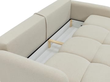 Durven 3-seter Sovesofa 160x200 cm med Oppbevaring i Bouclé - Beige - Møbler - Sofaer - Sovesofaer