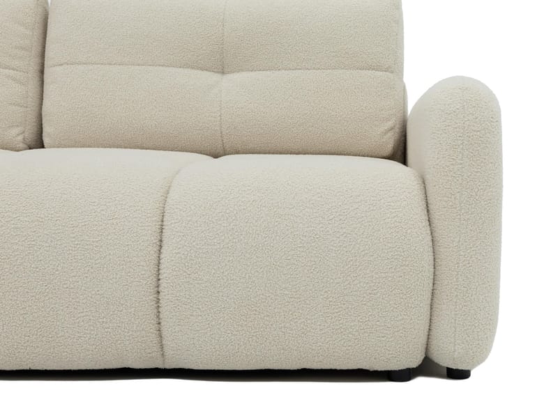 Durven 3-seter Sovesofa 160x200 cm med Oppbevaring i Bouclé - Beige - Møbler - Sofaer - Sovesofaer
