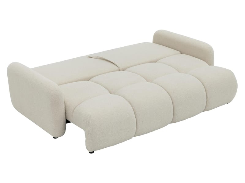 Durven 3-seter Sovesofa 160x200 cm med Oppbevaring i Bouclé - Beige - Møbler - Sofaer - Sovesofaer