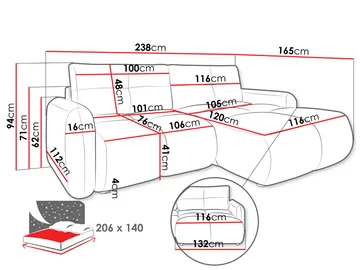 Durven Sovesofa 3-seter - Beige - Møbler - Sofaer - Sovesofaer