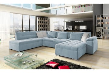 Dynir 4-seters Hjørnesovesofa - Blå - Møbler - Sofaer - Sovesofaer