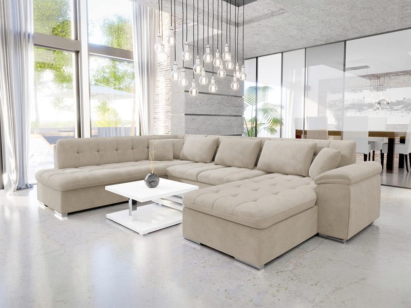 Dynir 6-seters U-sofa med Divan Høyre - Møbler - Sofaer - Sovesofaer