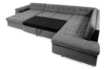 Dynir Høyrevendt U-formet Sovesofa 125x290 cm med Oppbevaring i Fløyel - Grønn - Møbler - Sofaer - Sovesofaer