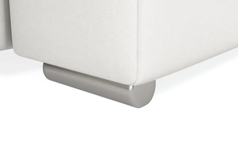 Dynir Hjørnesovesofa Divan med Oppbevaring Høyre - Hvit/Lysegrå - Møbler - Sofaer - Sovesofaer