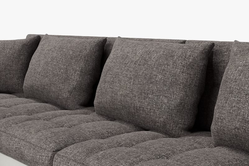 Dynir Hjørnesovesofa Divan med Oppbevaring Venstre - Lysegrå/Hvit - Møbler - Sofaer - Sovesofaer