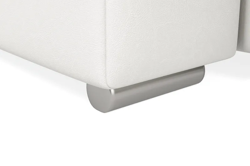 Dynir Hjørnesovesofa Divan med Oppbevaring Venstre - Lysegrå/Hvit - Møbler - Sofaer - Sovesofaer