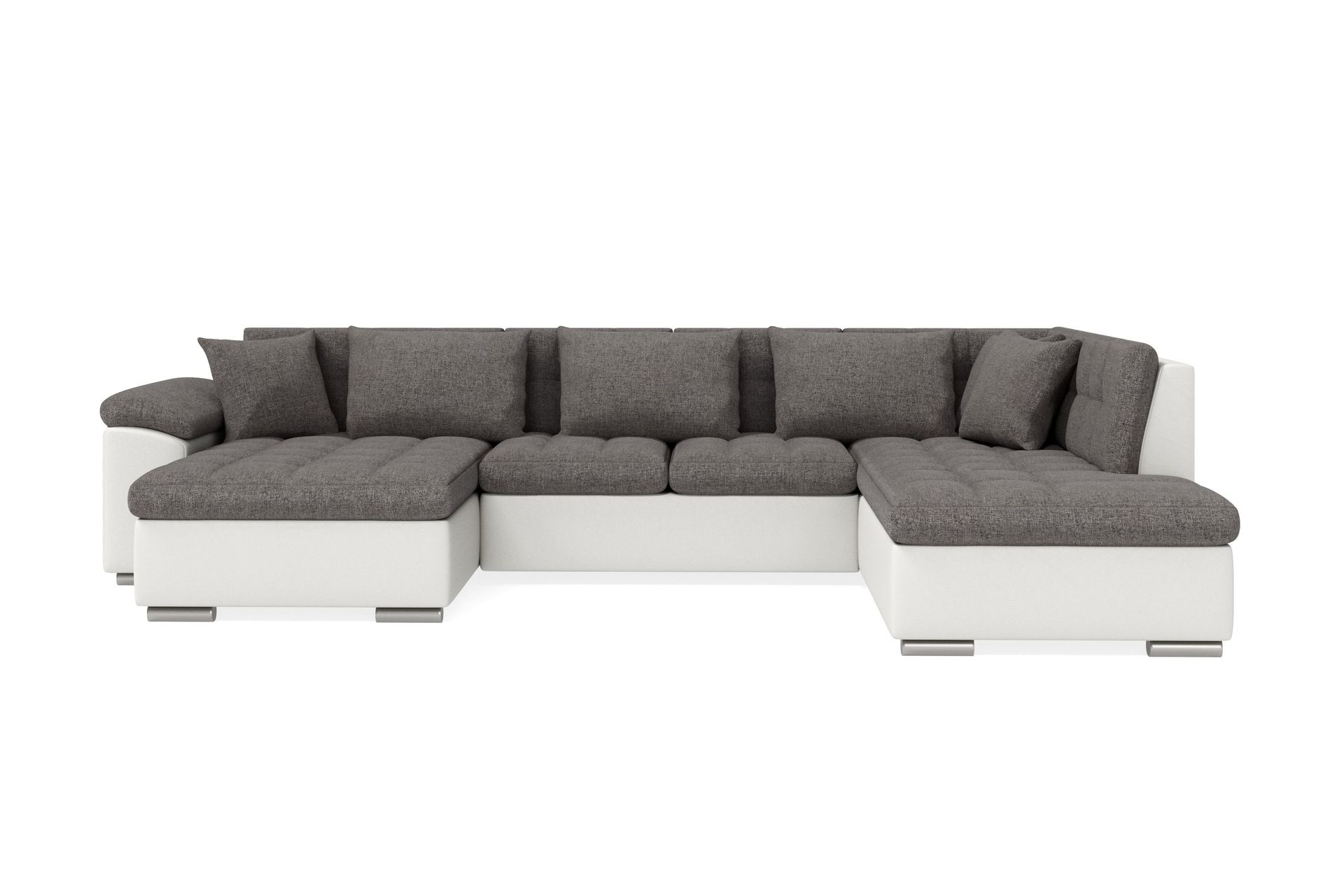 Dynir Hjørnesovesofa Divan med Oppbevaring Venstre - Lysegrå/Hvit
