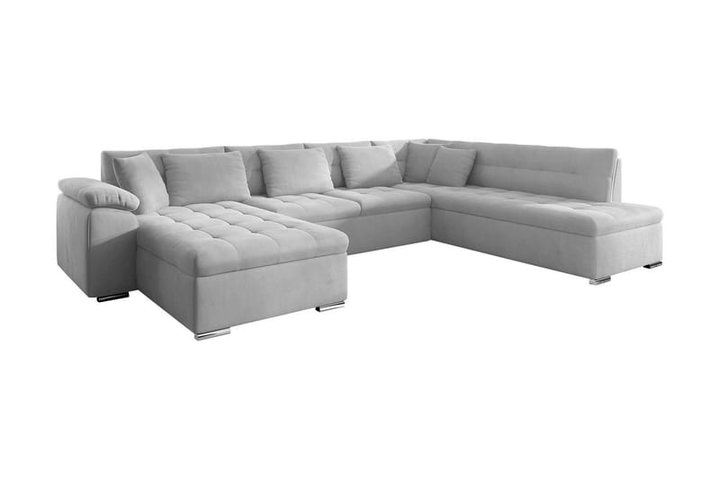 Dynir Sovesofa m. Divan og Sjeselong 4-seters - Hvit - Møbler - Sofaer - Sovesofaer