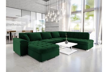 Dynir Sovesofa Med Divan Og Sjeselong 4-Seter - Grønn - Møbler - Sofaer - Sovesofaer