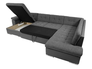 Dynir Sovesofa med sjeselong og sjeselong 5-seter - Brun - Møbler - Sofaer - Sovesofaer