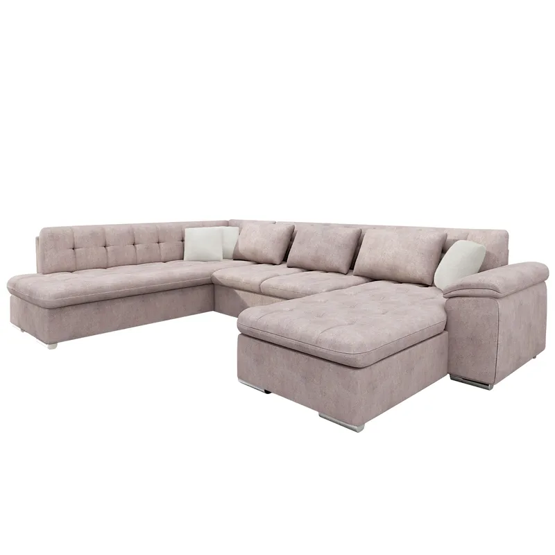 Dynir Sovesofa med sjeselong og sjeselong 5-seter - Rosa - Møbler - Sofaer - Sovesofaer