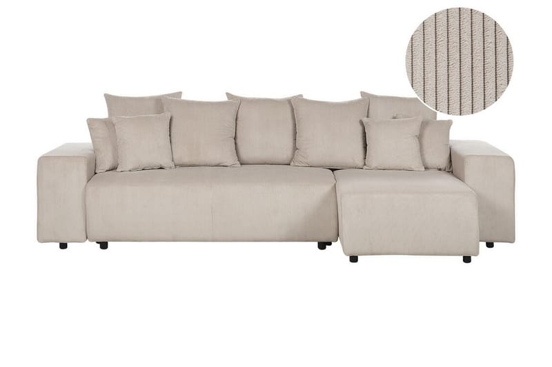 Dysis Hjørnesovesofa 3-seter - Taupe/Svart - Møbler - Sofaer - Sovesofaer