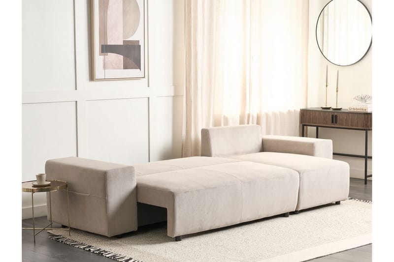 Dysis Hjørnesovesofa 3-seter - Taupe/Svart - Møbler - Sofaer - Sovesofaer