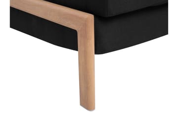 Edland 2-seter Rektangulær Sovesofa Utfellbar 152 cm i Stoff med Trebein - Svart - Møbler - Sofaer - Sovesofaer