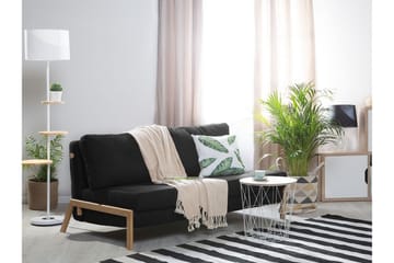 Edland 2-seter Rektangulær Sovesofa Utfellbar 152 cm i Stoff med Trebein - Svart - Møbler - Sofaer - Sovesofaer