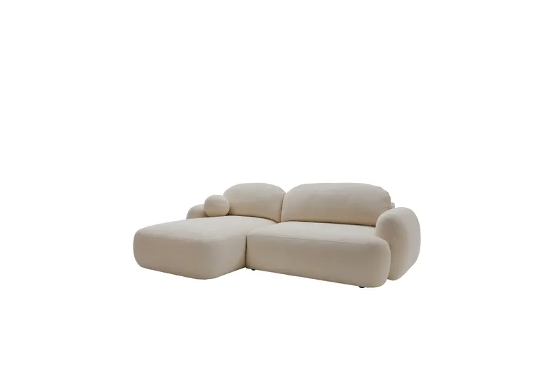 Efrem Sovesofa med Sjeselong 3-seter i Bouclé - Beige - Møbler - Sofaer - Sovesofaer