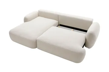 Efrem Sovesofa med Sjeselong 3-seter i Bouclé - Brun - Møbler - Sofaer - Sovesofaer